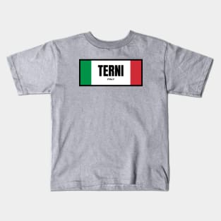 Terni City in Italian Flag Colors Kids T-Shirt